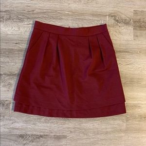 Maroon high waisted skirt